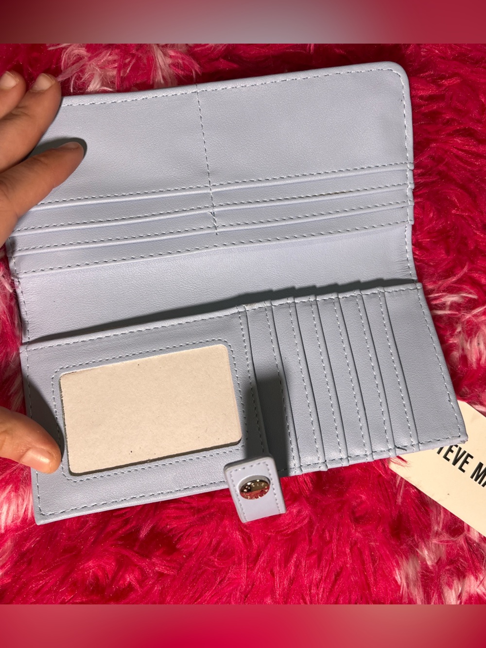 Steve Madden Aura Wallet NWT Foldover Snap Closure Card Holder w zipper pocket - Picture 3 of 6